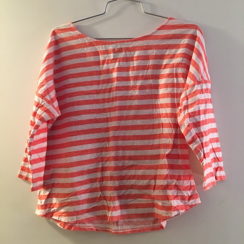Orange/white striped shirt